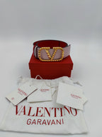 Valentino Garavani cintura reversibile rosa/rossa