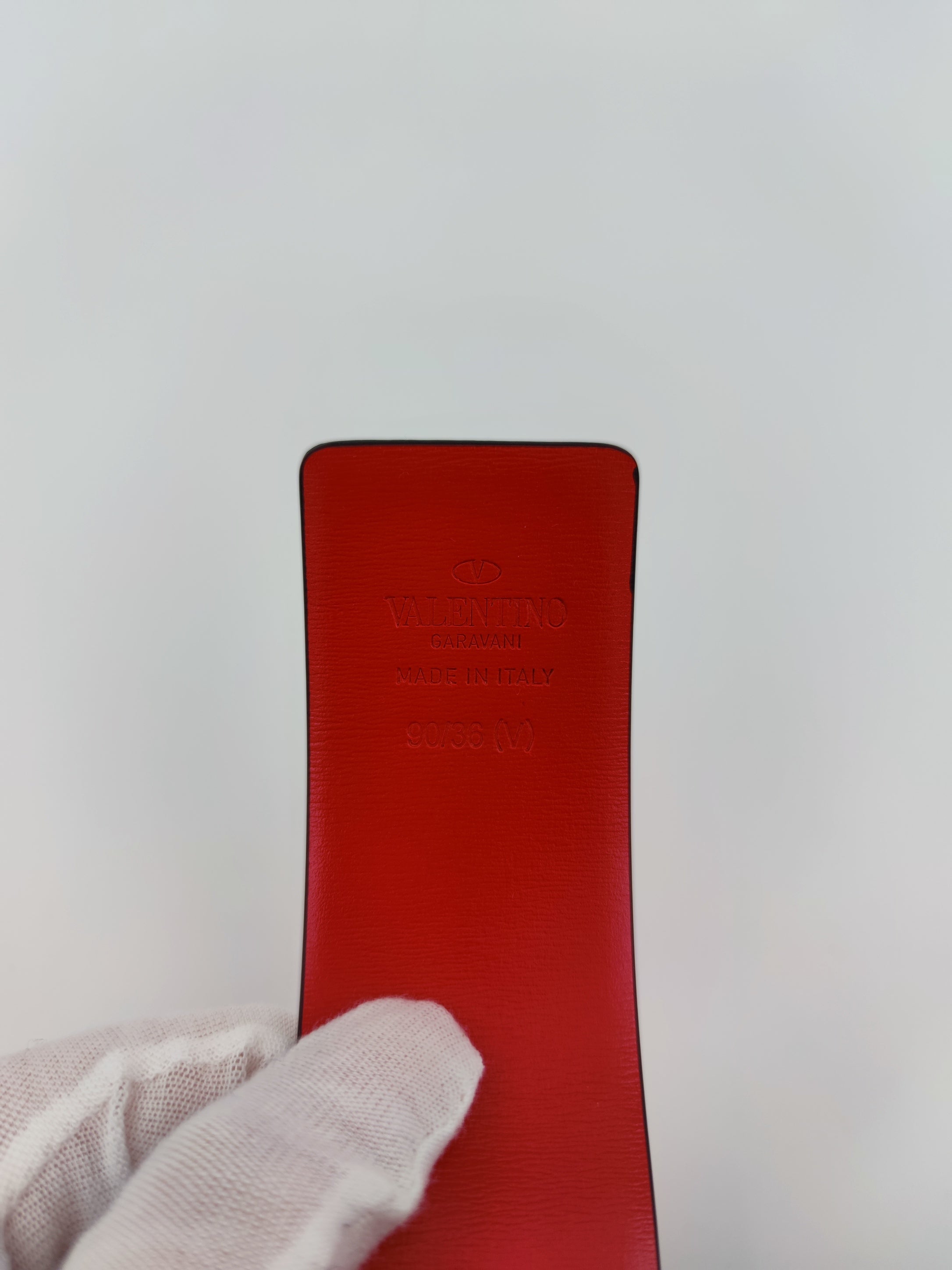 Valentino Garavani cintura reversibile rosa/rossa