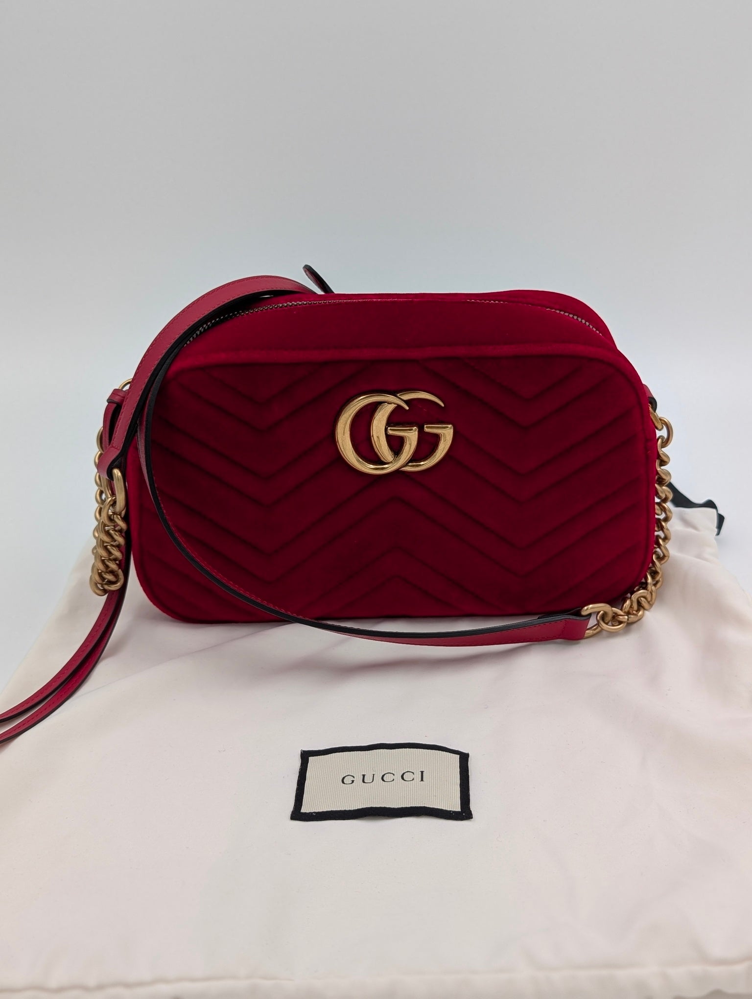 Gucci Marmont Velluto Rosso