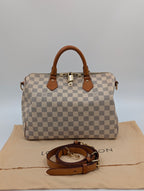 Louis Vuitton Speedy 30 tela Damier Azur Bandoulière