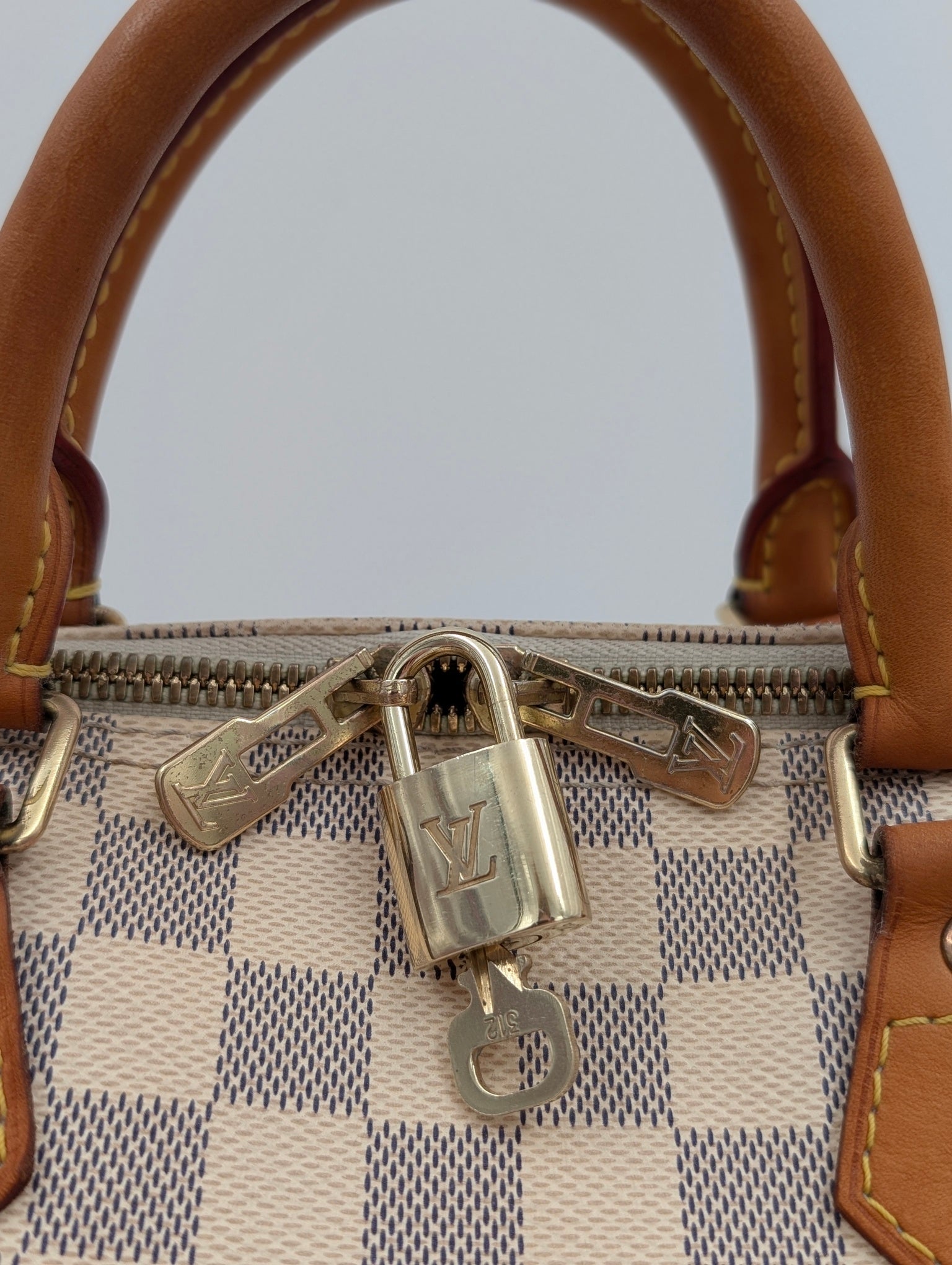 Louis Vuitton Speedy 30 tela Damier Azur Bandoulière