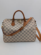 Louis Vuitton Speedy 30 tela Damier Azur Bandoulière