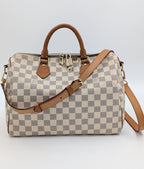 Louis Vuitton Speedy 30 tela Damier Azur Bandoulière