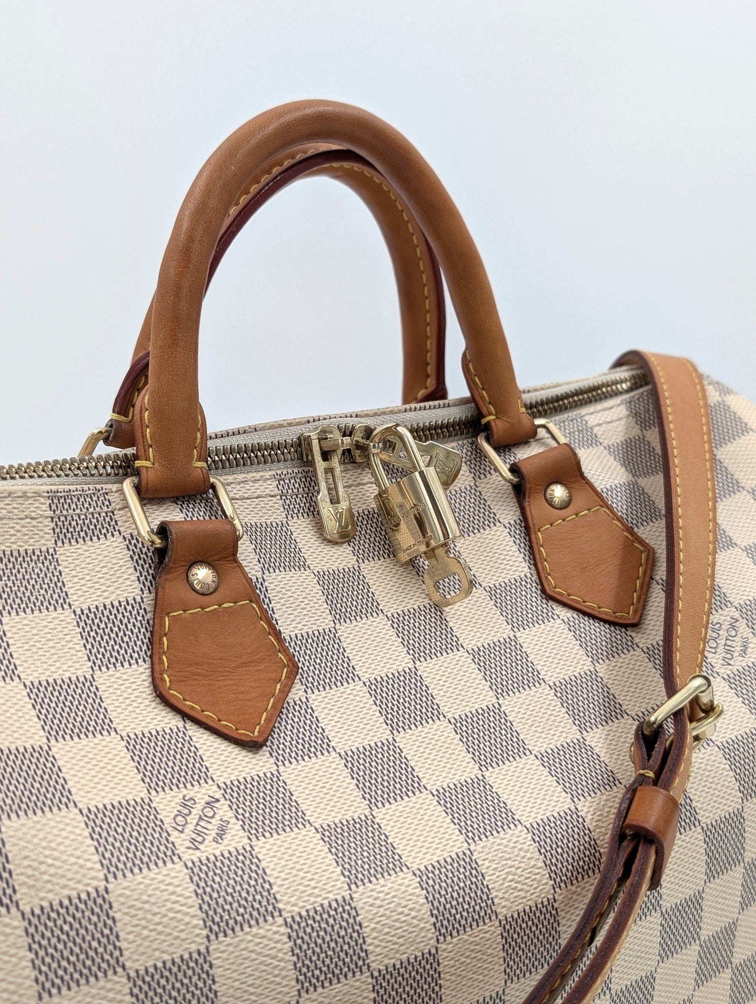 Louis Vuitton Speedy 30 tela Damier Azur Bandoulière