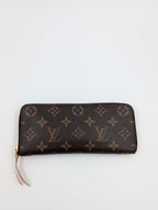 Louis Vuitton Portafoglio Clemence rosa ballerina