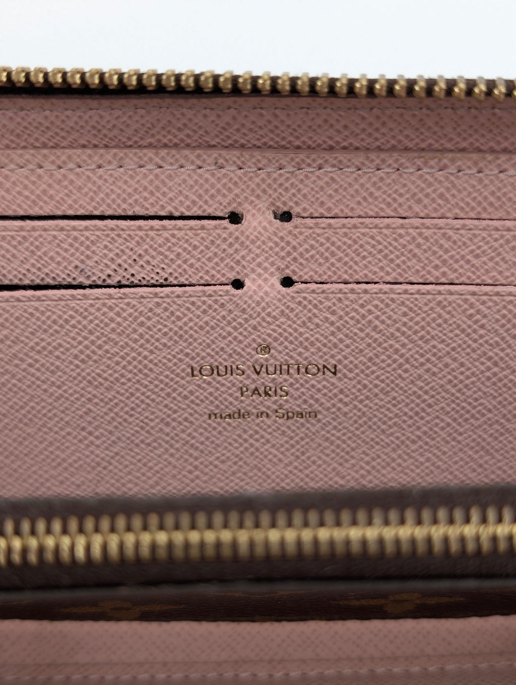 Louis Vuitton Portafoglio Clemence rosa ballerina