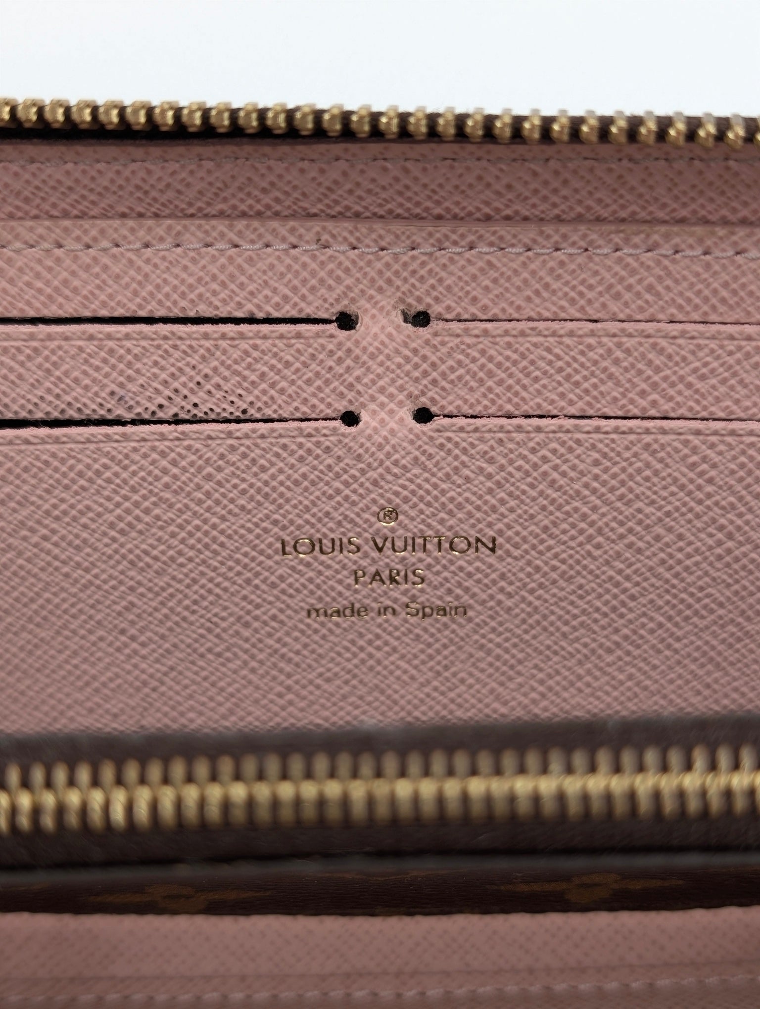 Louis Vuitton Portafoglio Clemence rosa ballerina