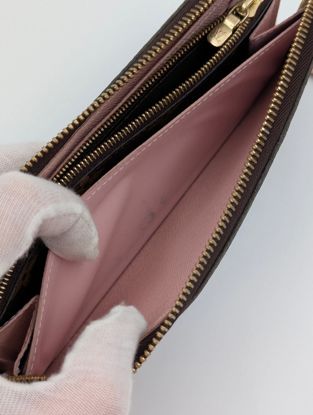 Louis Vuitton Portafoglio Clemence rosa ballerina