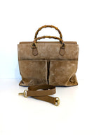 Gucci Bamboo tote camoscio beige