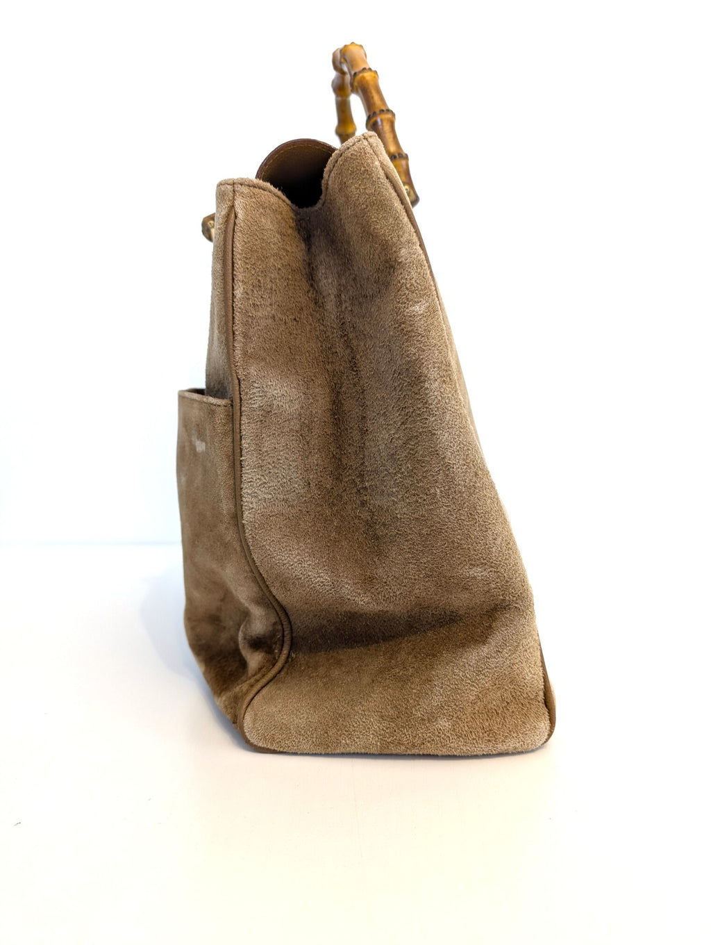 Gucci Bamboo tote camoscio beige