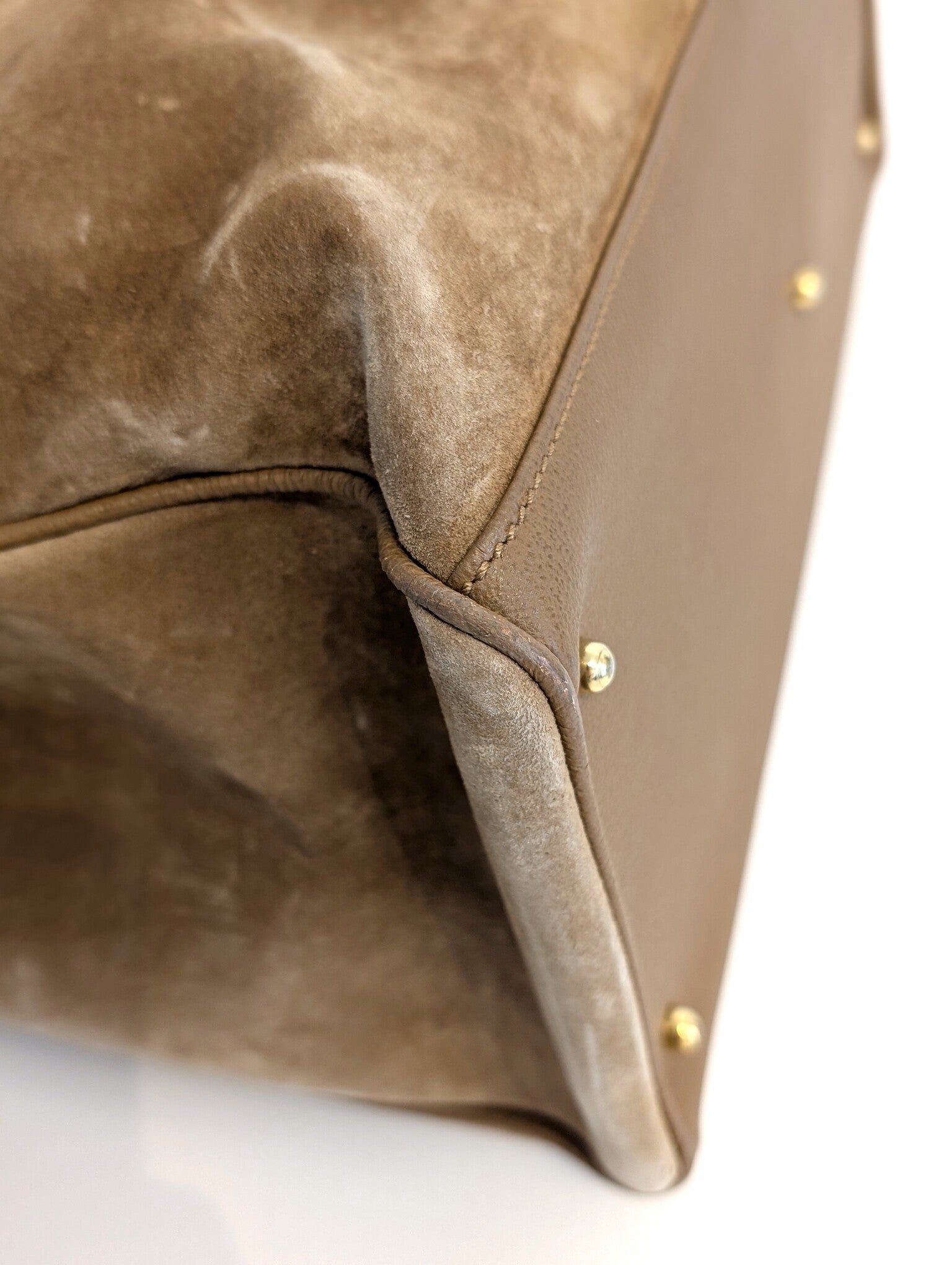 Gucci Bamboo tote camoscio beige