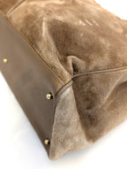 Gucci Bamboo tote camoscio beige