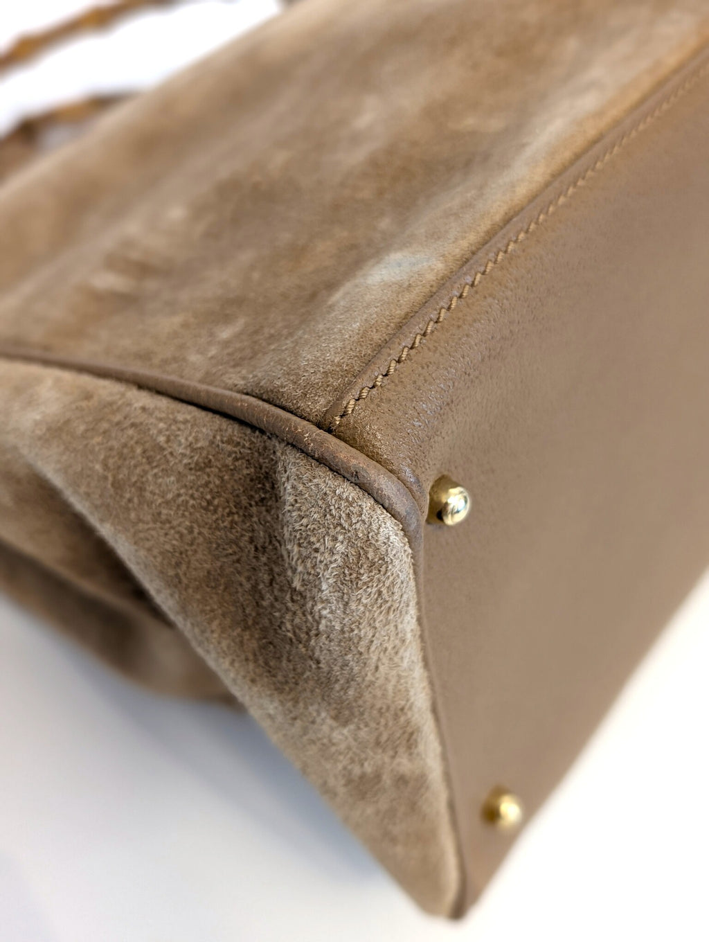 Gucci Bamboo tote camoscio beige