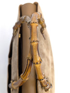 Gucci Bamboo tote camoscio beige