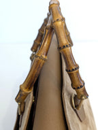 Gucci Bamboo tote camoscio beige