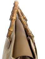 Gucci Bamboo tote camoscio beige