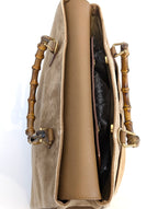 Gucci Bamboo tote camoscio beige