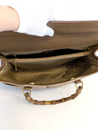 Gucci Bamboo tote camoscio beige