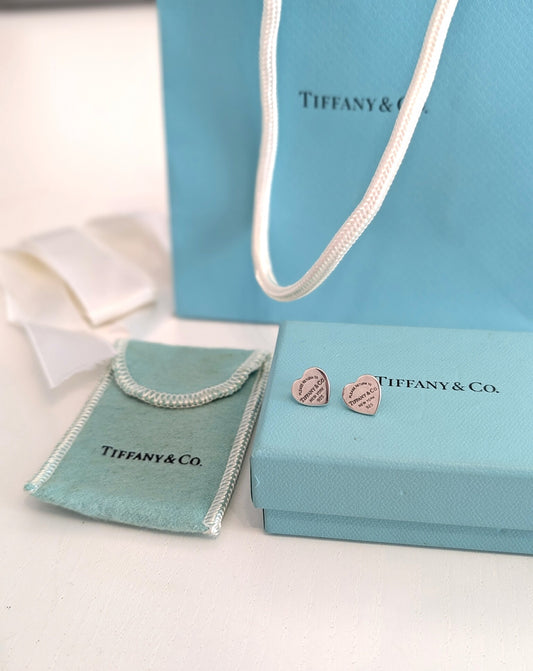 Tiffany Return to mini earrings (with unbranded silver clasps)