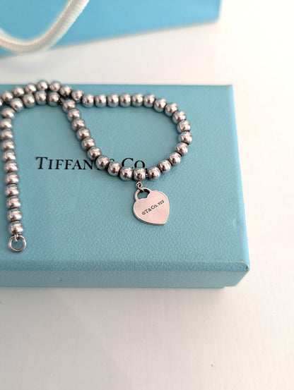 Tiffany Bracciale Bead Heart Tag Return to