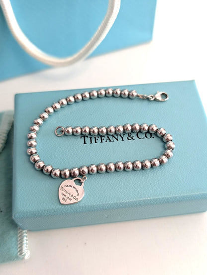 Tiffany Bracciale Bead Heart Tag Return to