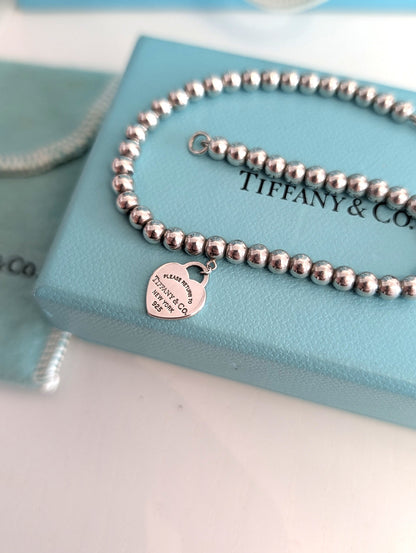 Tiffany Bracciale Bead Heart Tag Return to