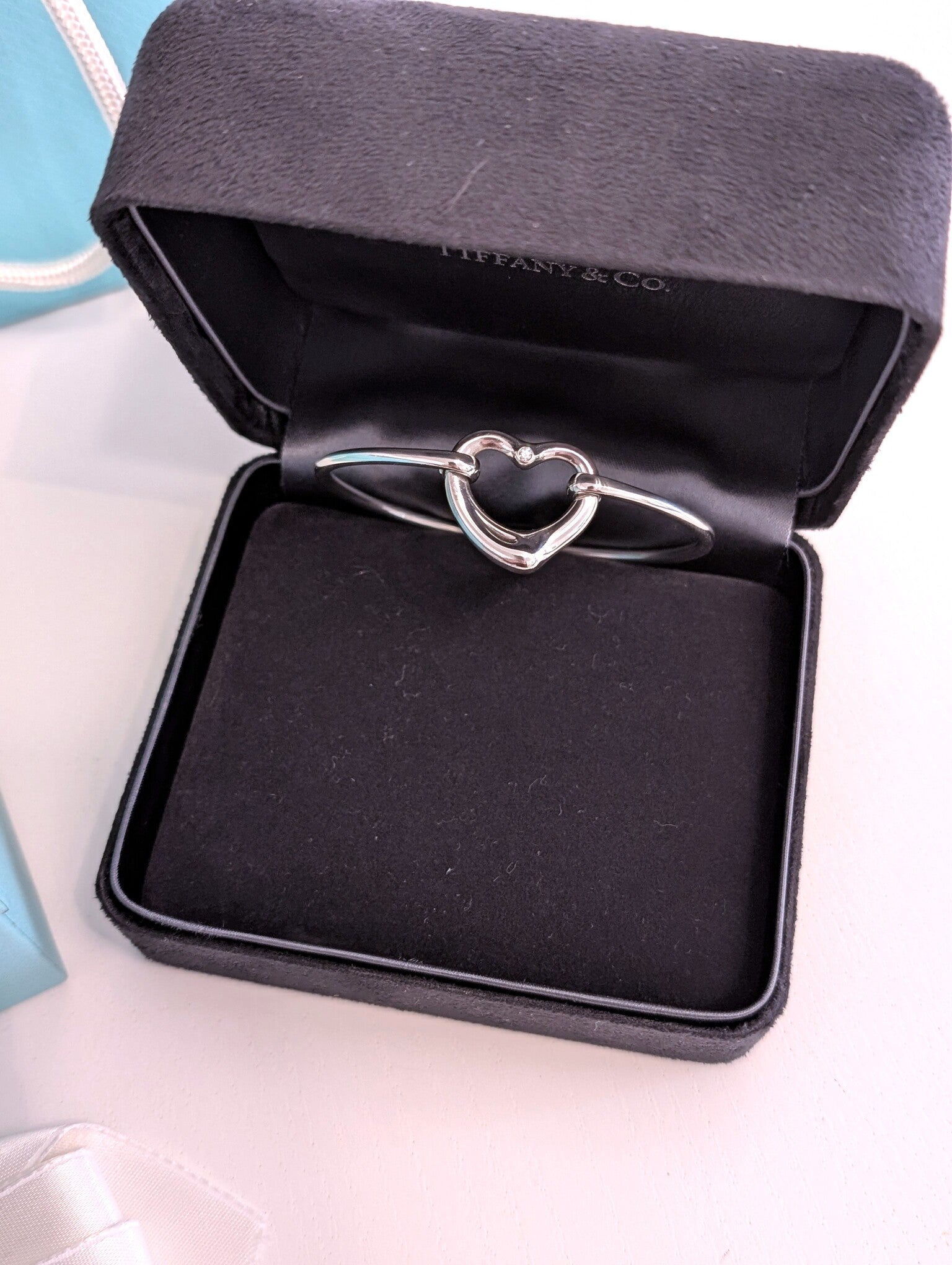 Bracciale Tiffany Open Heart con diamante Elsa Peretti