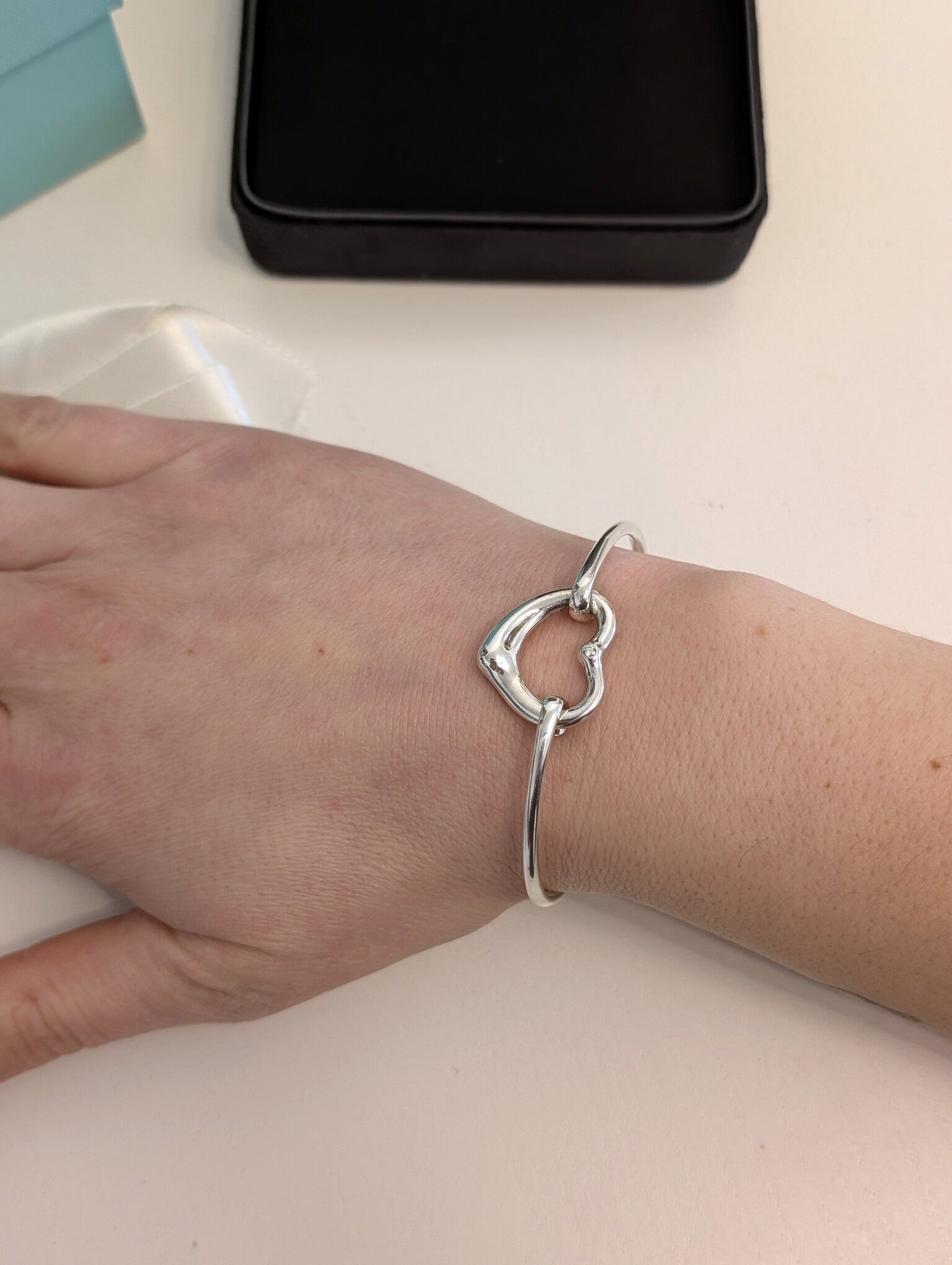 Bracciale Tiffany Open Heart con diamante Elsa Peretti