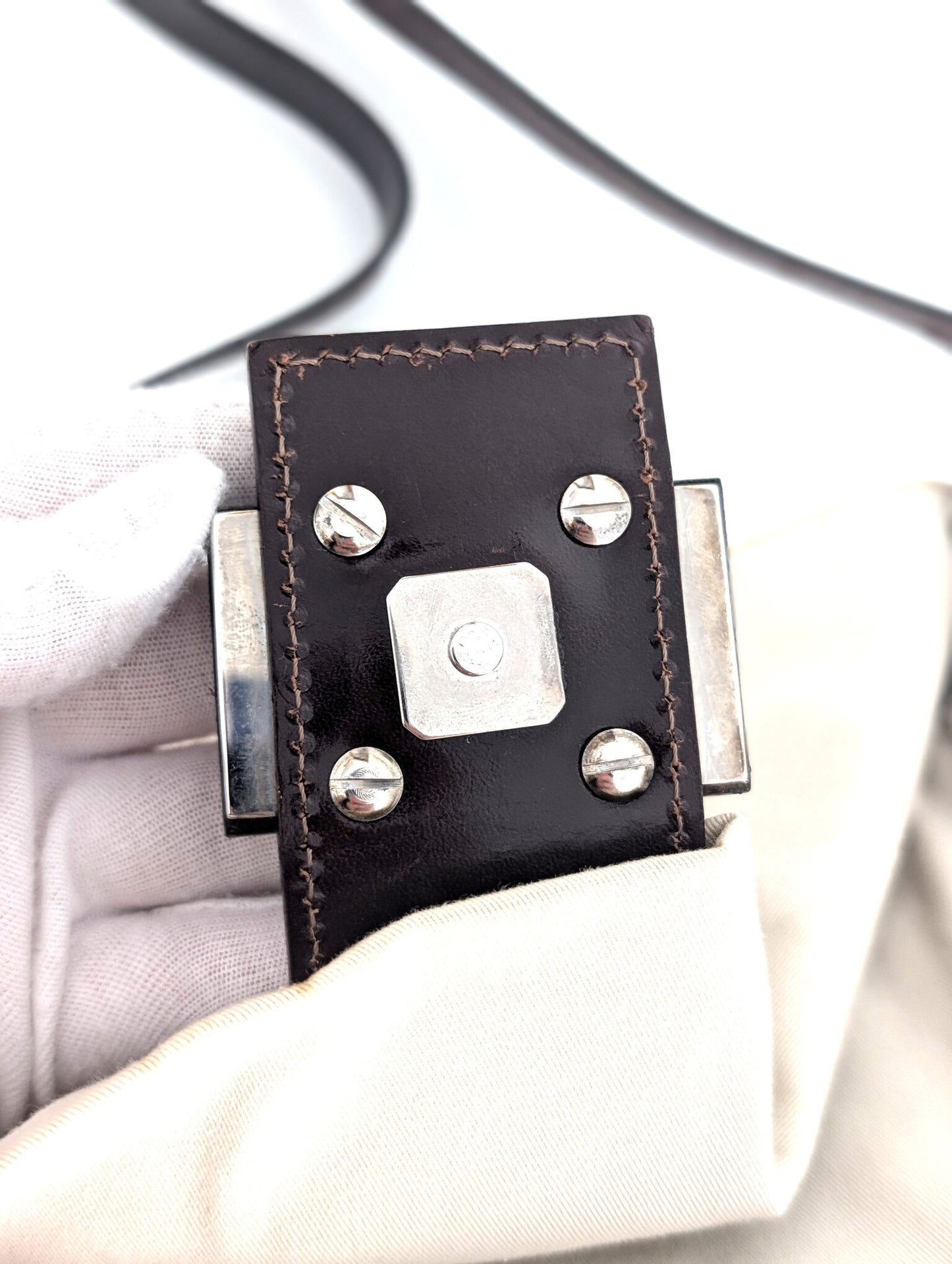 Fendi Mama tela panna chiusura pietre dure