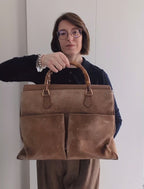 Gucci Bamboo tote camoscio beige