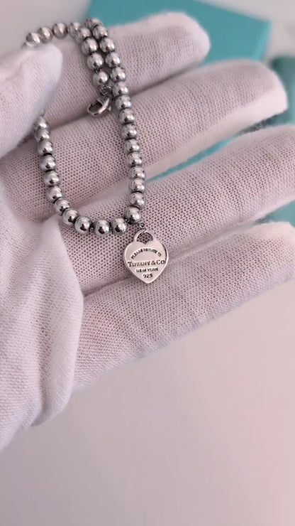 Tiffany Bracciale Bead Heart Tag Return to
