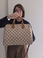 Louis Vuitton Speedy 30 tela Damier Azur Bandoulière