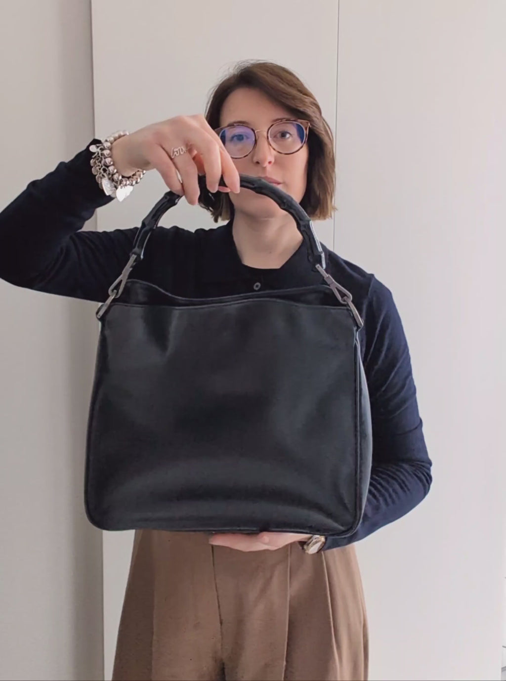 Gucci Bamboo vintage pelle nera